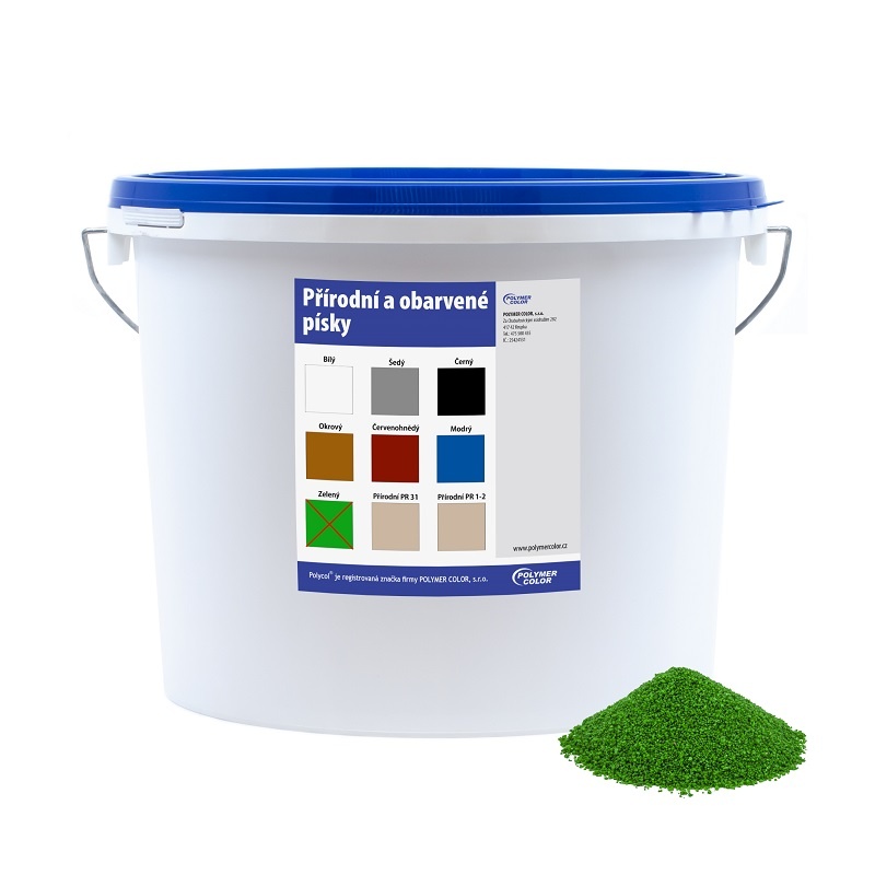 Obarvený písek zelený